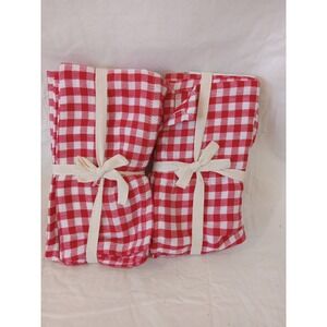 HD Designs Outdoors 2/4 Pack Gingham Check Napkin Red 18x18 Cloth